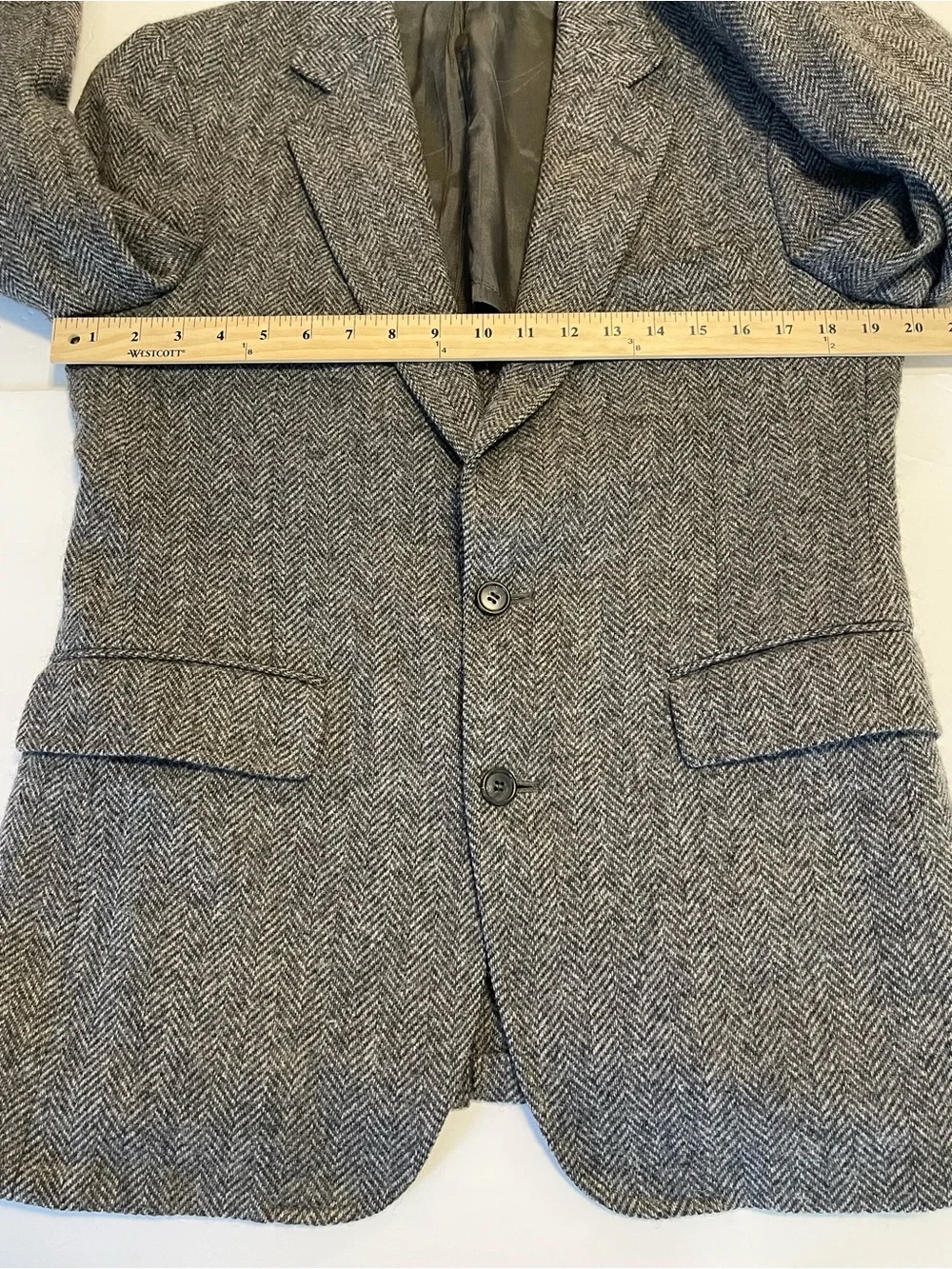 Ira Michael Jacket Blazer Sports Coat Tweed 40R Wool Made In USA Gray Classic